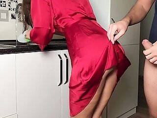 Hot Fuckfest On The Kitchen Counter With Stepmother