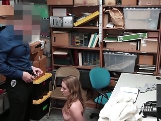 Libidinous Chick Daisy Stone Is Penalized In The Back Room For Shoplifting