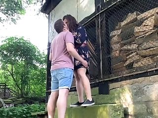 Chubby Fledgling Gf And Her Bf Having A Lot Of Joy Outdoors In Public Park