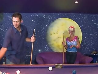 Gorgeous Honey Delta Milky Entices A Man Over Pool Game