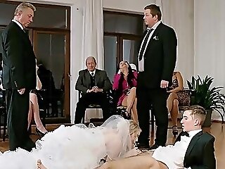 Whorish Bride Devours Fuckpole In Front Of Her Guests For Sexy Wedding Fetishes